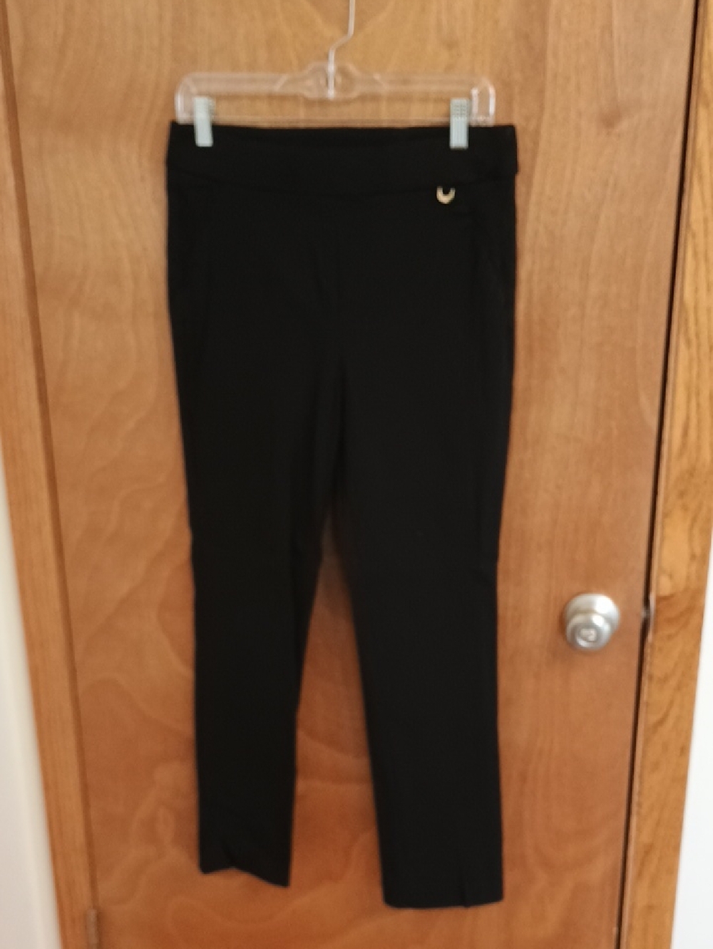 Rafaella Black Straight-Leg Ponte Pants
